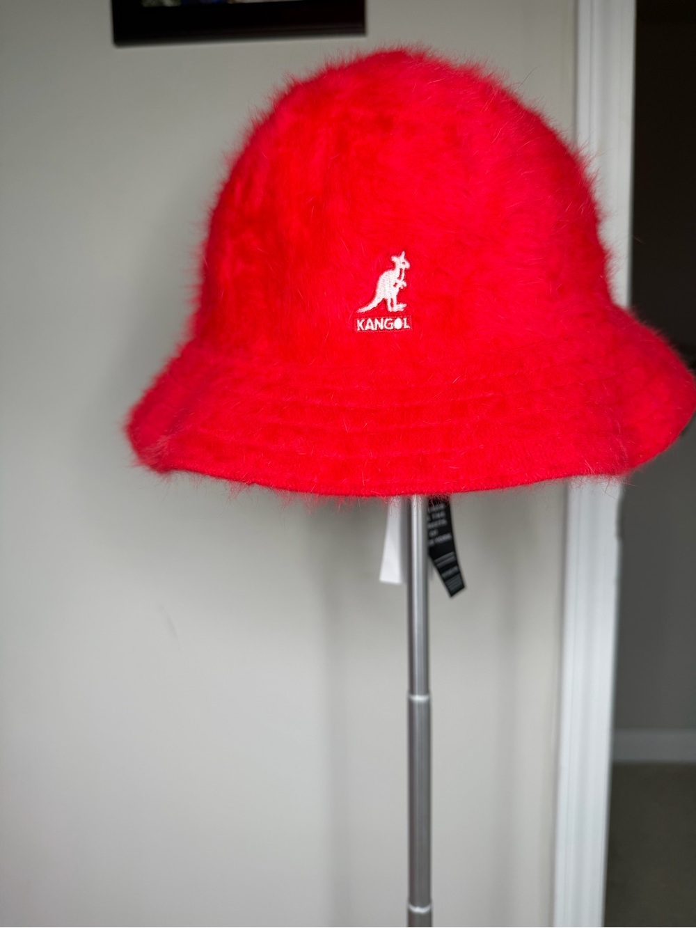 Kangol Red Furgora Plush Bucket Hat